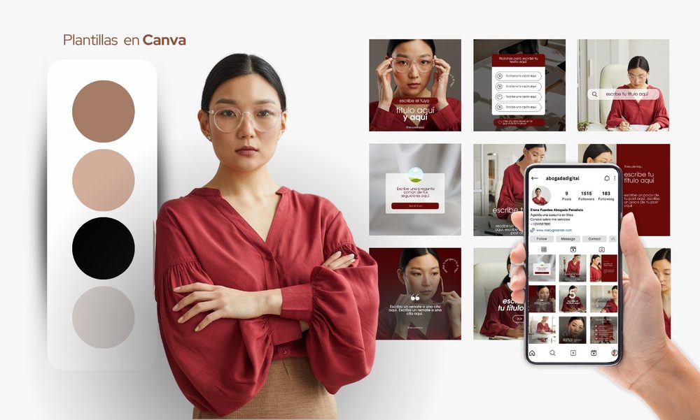 Plantillas editables en Canva diseñadas por Dosis Creativa
